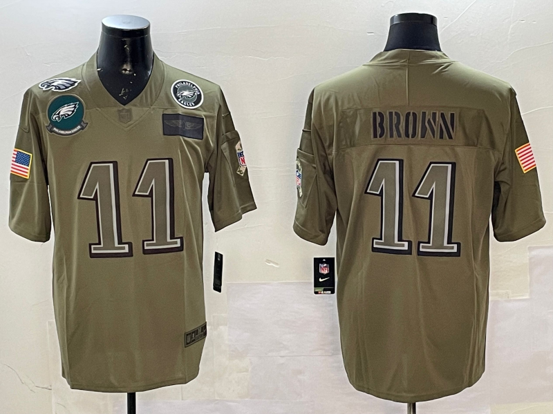 Men Philadelphia Eagles #11 Brown green 2025 Nike NFL jersey style 010->philadelphia eagles->NFL Jersey